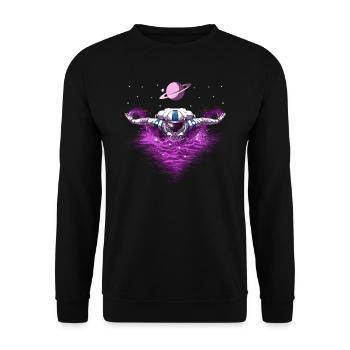Astronaute spatial nageant - Sweat-shirt Unisexe - noir - Devant - Alina (178cm) & Michal (187cm)