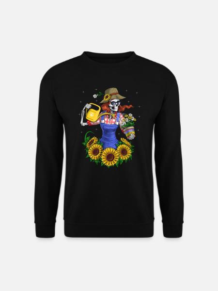 Skelett-Gartenpflanzen - Unisex Pullover - Schwarz