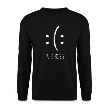 Femme Humour Phrase Drole Proverbe - Sweat-shirt Unisexe - noir - Devant - Alina (178cm) & Michal (187cm)