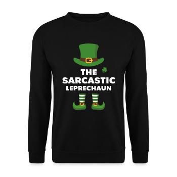 Der sarkastische Kobold - Unisex Pullover - Schwarz - Vorne - Alina (178cm) & Michal (187cm)