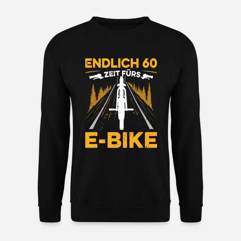 60 Jahre: Jetzt E-Bike-Modus aktiviert! - Unisex Pullover - Schwarz