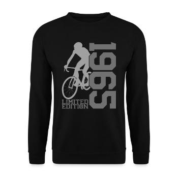1965 Limited Edition - Radfahrer Exklusiv - Unisex Pullover - Schwarz - Vorne - Alina (178cm) & Michal (187cm)