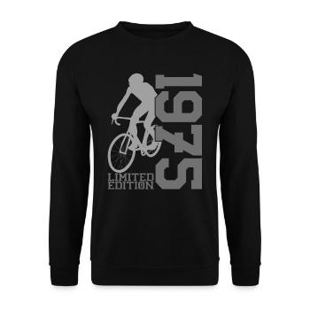 1975 Limited Edition - Bike Era - Gift Idea - Unisex Sweatshirt - black - Front - Alina (178cm) & Michal (187cm)