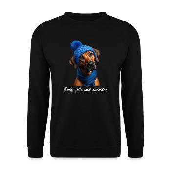 Ridgeback - Baby, it's cold outside! - Unisex Pullover - Schwarz - Vorne - Alina (178cm) & Michal (187cm)