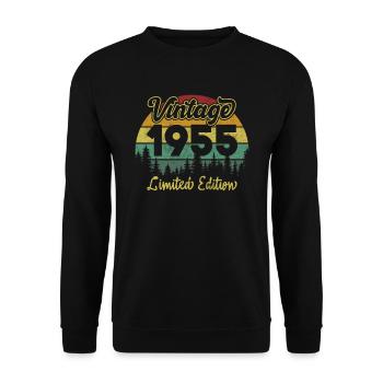Vintage 1955 limited edition - Sweat-shirt Unisexe - noir - Devant - Alina (178cm) & Michal (187cm)