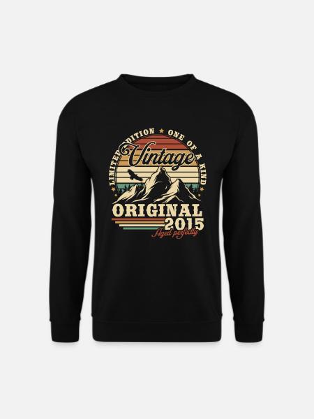 Vintage 2015 Original Cadeau D’anniversaire - Sweat-shirt Unisexe - noir