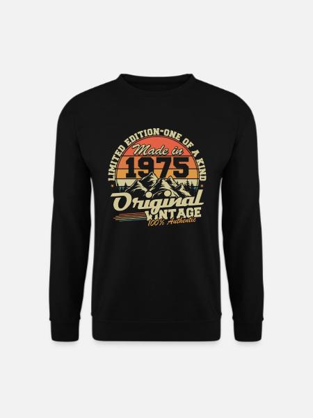 Original 1975 Retro Jahrgang Geburtstag Geschenk - Unisex Pullover - Schwarz