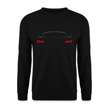 Car Sports Car Silhouette Design - Unisex Sweatshirt - black - Front - Alina (178cm) & Michal (187cm)