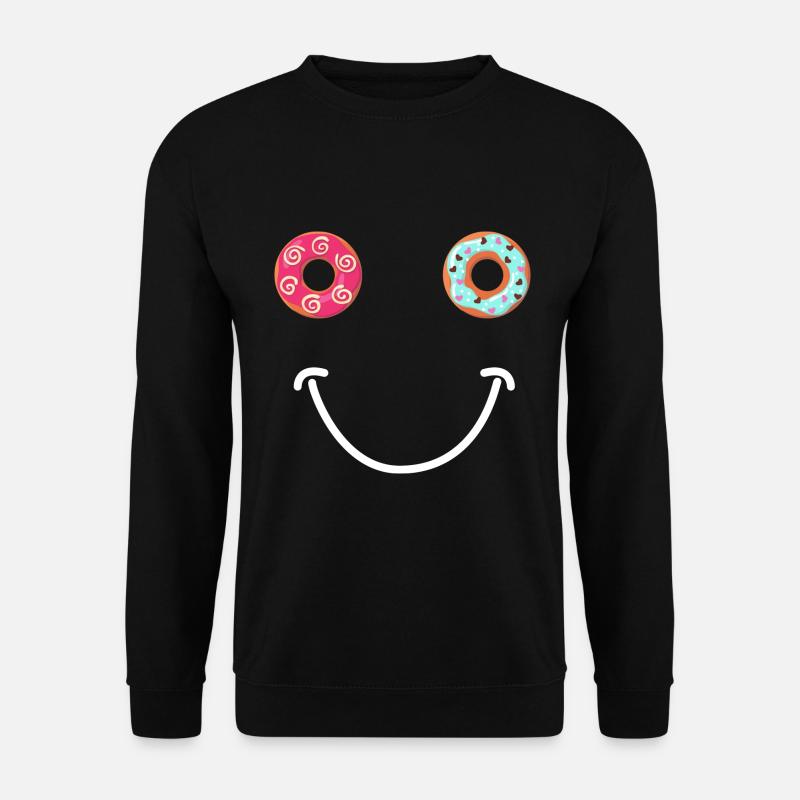 Donut Glückliches Gesicht - Unisex Pullover - Schwarz