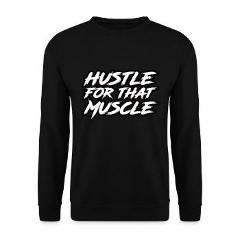 Hustle pour ce muscle - Sweat-shirt Unisexe - noir - Devant - Alina (178cm) & Michal (187cm)