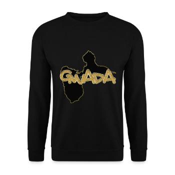 Gwada Gold Luxury Guadeloupe Card - Unisex Sweatshirt - black - Front - Alina (178cm) & Michal (187cm)