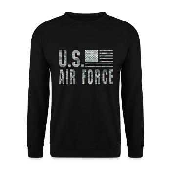 US Air Force - Sweat-shirt Unisexe - noir - Devant - Alina (178cm) & Michal (187cm)