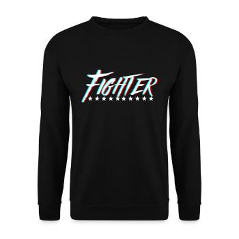 Fighter - Unisex Pullover - Schwarz - Vorne - Alina (178cm) & Michal (187cm)
