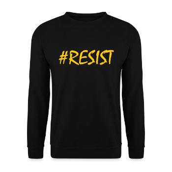 Resist - Unisex Sweatshirt - black - Front - Alina (178cm) & Michal (187cm)