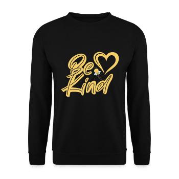 Be Kind - Unisex Pullover - Schwarz - Vorne - Alina (178cm) & Michal (187cm)