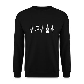 Viola Heartbeat Viola Player Violist - Unisex Sweatshirt - black - Front - Alina (178cm) & Michal (187cm)