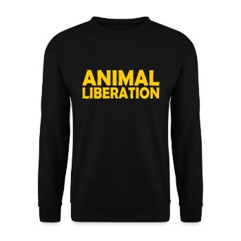 Animal liberation - Unisex Sweatshirt - black - Front - Alina (178cm) & Michal (187cm)