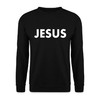 Jesus - Sweat-shirt Unisexe - noir - Devant - Alina (178cm) & Michal (187cm)