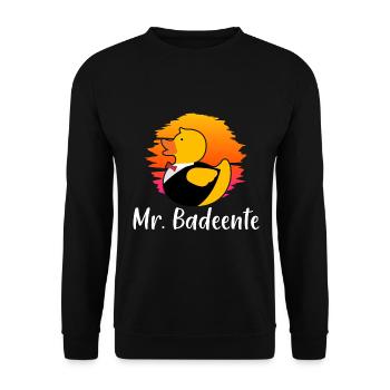 Badeente Gummiente - Unisex Pullover - Schwarz - Vorne - Alina (178cm) & Michal (187cm)