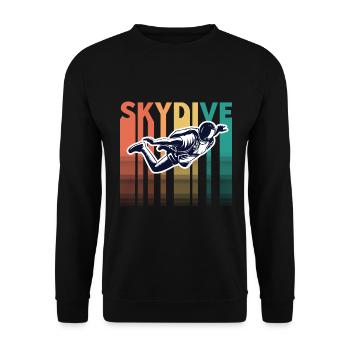 Parachutisme Parachutisme Rétro Vintage - Sweat-shirt Unisexe - noir - Devant - Alina (178cm) & Michal (187cm)