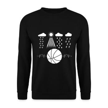 Funny basketball season quote - Unisex Sweatshirt - black - Front - Alina (178cm) & Michal (187cm)