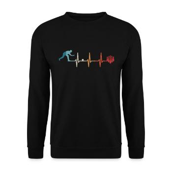 Bowling Bowling Bowling Heartbeat Bowling Alley Bowling Tour - Sweat-shirt Unisexe - noir - Devant - Alina (178cm) & Michal (187cm)