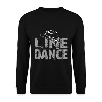 Line Dance Time Line Dancing Dancing - Unisex Sweatshirt - black - Front - Alina (178cm) & Michal (187cm)