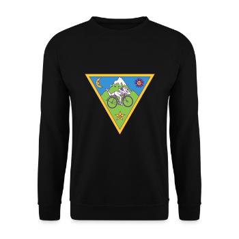 Albert Hofmann LSD Triangle - Unisex Sweatshirt - black - Front - Alina (178cm) & Michal (187cm)