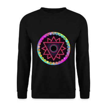 LSD Acid Wheel - Unisex Sweatshirt - black - Front - Alina (178cm) & Michal (187cm)