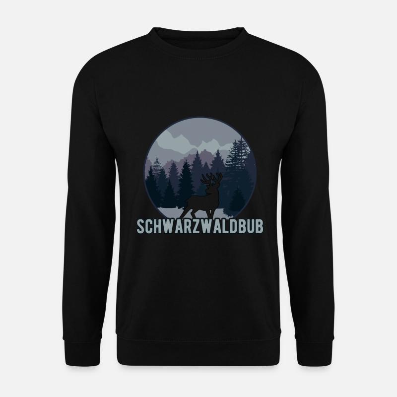 Schwarzwaldbub Hirsch Schwarzwald - Unisex Pullover - Schwarz