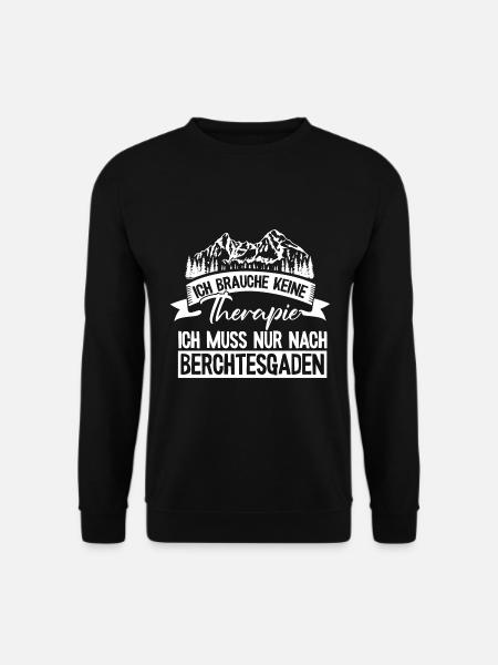 Berchtesgaden keine Therapie Watzmann Wandern - Unisex Pullover - Schwarz