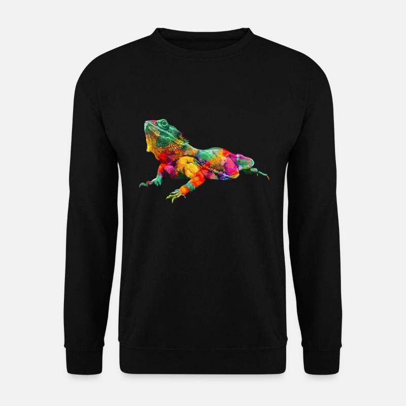 Bartdrache bunt - Unisex Pullover - Schwarz