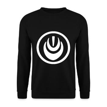 AI Medaille in Weiß #3 - Unisex Pullover - Schwarz - Vorne - Alina (178cm) & Michal (187cm)