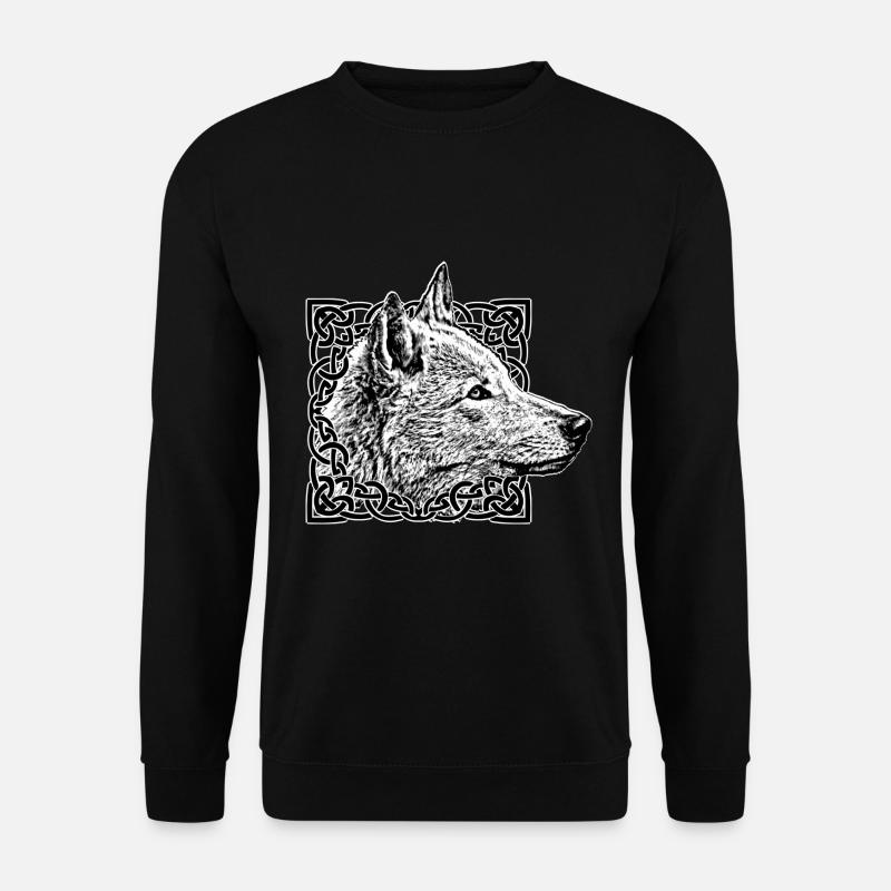 Wolf grau - Unisex Pullover - Schwarz