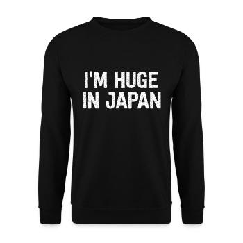 I'm Huge In Japan - Unisex Sweatshirt - black - Front - Alina (178cm) & Michal (187cm)