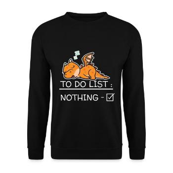 Dragon To-Do-Liste Nichts - Unisex Pullover - Schwarz - Vorne - Alina (178cm) & Michal (187cm)