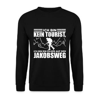 Jakobsweg Für Pilger Wanderer Pilgerweg Camino de - Unisex Pullover - Schwarz - Vorne - Alina (178cm) & Michal (187cm)