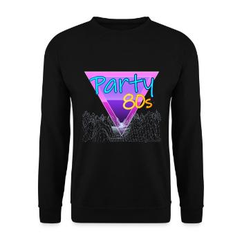 Party 80 Vintage Année Rétro - Sweat-shirt Unisexe - noir - Devant - Alina (178cm) & Michal (187cm)