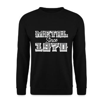 Metal SINCE 1970 - Unisex Sweatshirt - black - Front - Alina (178cm) & Michal (187cm)