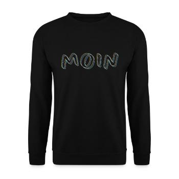 moin - Unisex Pullover - Schwarz - Vorne - Alina (178cm) & Michal (187cm)