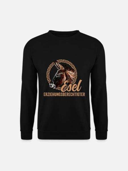 Lustiger Esel Spruch Bauernhof - Unisex Pullover - Schwarz