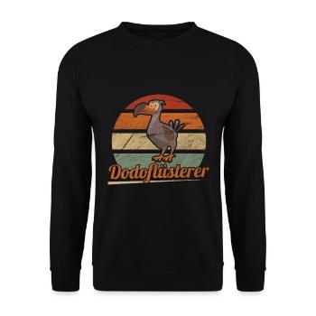 Dodo Mauritius Vogel - Unisex Pullover - Schwarz - Vorne - Alina (178cm) & Michal (187cm)