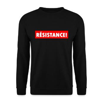 Résistance - Unisex Sweatshirt - black - Front - Alina (178cm) & Michal (187cm)