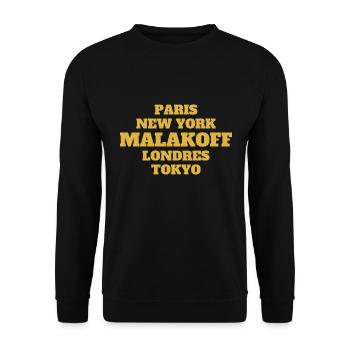 Malakoff - Unique streets, unique style. - Sweat-shirt Unisexe - noir - Devant - Alina (178cm) & Michal (187cm)
