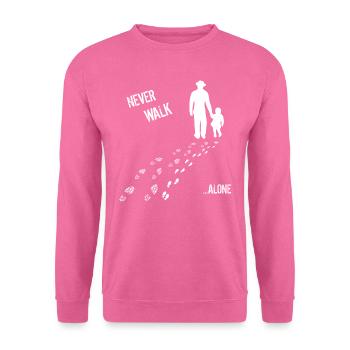 PÈRE & daughter never walk alone - Sweat-shirt Unisexe - rose - Devant