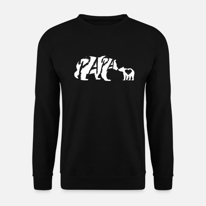 Papa 2019 Papa Bär Kind Geschenk - Unisex Pullover - Schwarz