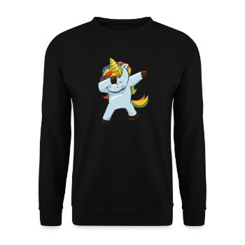 Licorne dabbing cool Unicorn cadeau - Sweat-shirt Unisexe - noir - Devant - Alina (178cm) & Michal (187cm)
