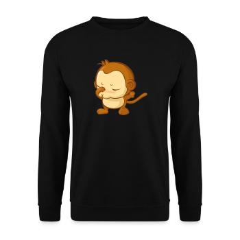 Dabbender monkey dabbing monkey monkey sweet gift - Unisex Sweatshirt - black - Front - Alina (178cm) & Michal (187cm)
