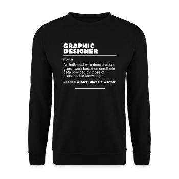 Graphiste disant profession métier graphiste cadeau - Sweat-shirt Unisexe - noir - Devant - Alina (178cm) & Michal (187cm)