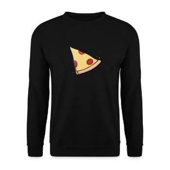 Pizza Baby Partnerlook Kind Mama Papa Geschenk - Unisex Pullover - Schwarz - Vorne - Alina (178cm) & Michal (187cm)